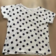 無印良品グレー ネイビードット Tシャツ 140のサムネイル