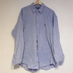 Ralph Lauren “BLAKE”90s コットンチェックシャツブルー