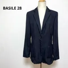 BASILE 28 バジーレベントット テーラードジャケット 黒 40 薄手のサムネイル