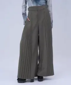 【タグ付き新品】HARE サイドプリーツベルトパンツ グレーのサムネイル