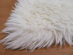 ホワイトファークッションカバー 正方形