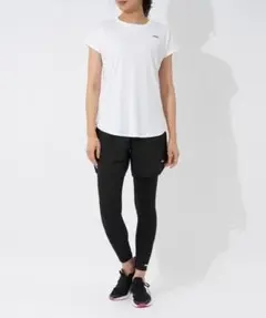 【5L】白 新品 FILA 半袖Tシャツ レギンス ショートパンツ3点セットのサムネイル