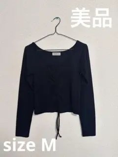 JOLFRAISE 黒 長袖 Vネック トップス