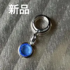 【新品】ミニネックレストップ　シルバー枠・ブルーストーン　華奢