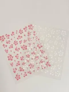 ネイル　ネイルシール　ハイビスカス