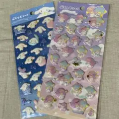 【匿名配送】サンリオぷくっとシール シナモロール　リトルツインスターズ