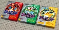 ポケットモンスター 赤 緑 ピカチュウ版 3本セット GB 初代 任天堂