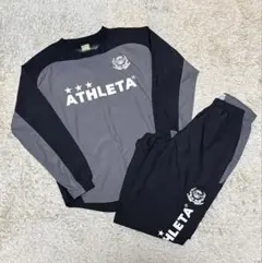 ATHLETA アスレタ　ピステ　上下　セットアップ　黒×灰　M ナイロン