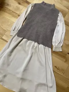 【美品】Feroux ワンピース　ニットベストセット