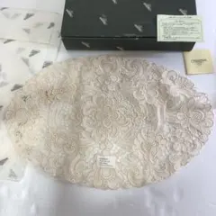 近沢レース　楕円形　花柄レース　ドイツ製　 30x45cm