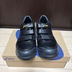 新品】asics安全靴元値18000円ブラック ベルクロストラップ27.5cm