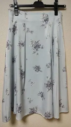 MISCH MASCH　花柄フレアスカート（ブルー）