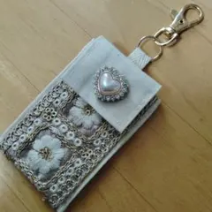 【期間限定販売】インド刺繍リボンのリップケース