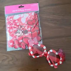 ミニーちゃん　サングラス　ハンドタオル　セット