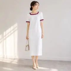 美品　イヴサンローラン　ニット　ワンピース　ホワイト　L相当のサムネイル
