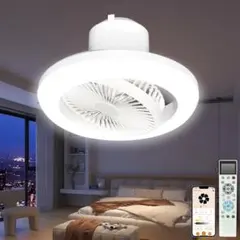 【新品未使用】Alexa対応　LEDシーリングファンライト リモコン付きのサムネイル