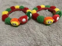 【美品】マリオキャラクター フープカチューシャ 花かんむり2個セット