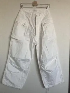 お値下げ中　HERILL ネップデニム HERILL ネップデニム セーラーパンツ(ホワイト)【ユニセックス