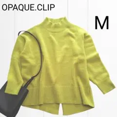 オペークドットクリップ「38/M」ハイネックニット セーター イタリア産糸