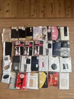 ストッキング セット 黒 肌色 アツギ　福助 INDIVI