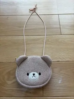 any FAM★くま型ベージュポシェット