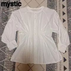 mysticミスティック裾フレアブラウス
