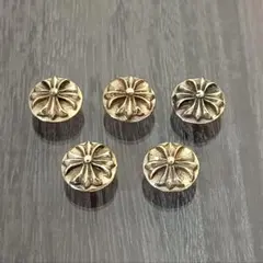☀sale☀5個セット【真鍮】クロスコンチョ 財布などレザーのカスタム等に