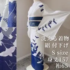 イ*ョ様 美品　洗える着物　夏着物　裄66 S 単衣 薄物　とんぼ　白　小紋 美品 洗える着物 夏着物 裄66 S 単衣 薄物 とんぼ 白 小紋 - メルカリ