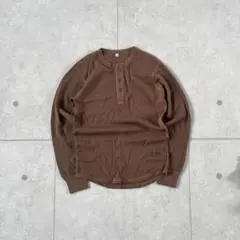 極美　00s OLD UNIQLO ヘンリーネック　サーマル　 y2k