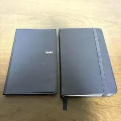 メモ帳　ノート　ダイアリー　黒　2冊