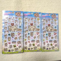 【即日発送・新品】3枚／ストーンつきジュエルプチドロップ／明日もずっと♡ラブ友