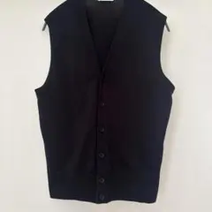 ユニクロU ウォッシャブルボタンダウンニットベスト未使用L