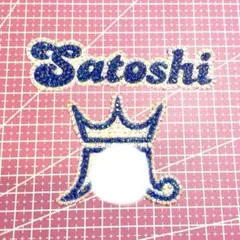 うちわデコパーツ　青　デコうちわ　嵐