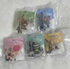 【匿名配送】ズートピア ブリスターチャームコレクション 全5種類 コンプリート