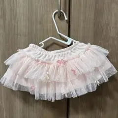 お値下げ‼️フリル付きピンクスカート 69-80cm