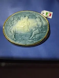 ★カメオ ブローチ K18 作者サイン刻印有《美品》★ ズーマーカスタムシート