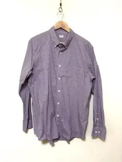 新品未使用 UNIQLO ブロードシャツ ボタンダウン パープル XL