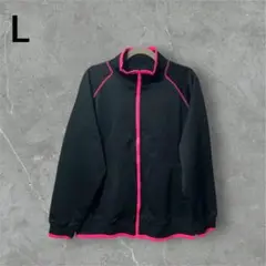 Ashix ation ジャージ ブラック ピンク L レディース