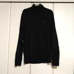 TOMMY HILFIGER MENS 黒のタートルネックニット Ｌ