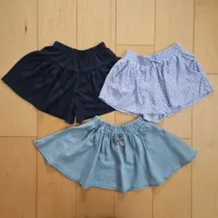 110cm　スカート　キュロット　3点まとめ売りのサムネイル