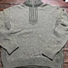 SIMPLELIFFシンプルライフハーフジップニットセーター グリーンLサイズ