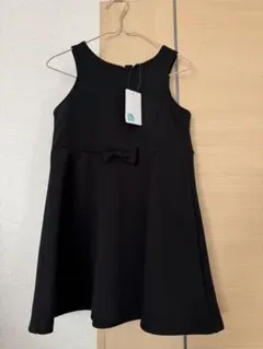 フォーマルワンピース　黒　ノースリーブ　入学式　結婚式　西松屋　リボン　110