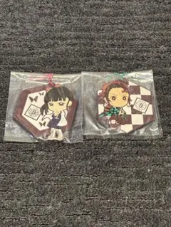 鬼滅の刃　ラバーストラップ　竈門炭治郎　栗花落カナヲ