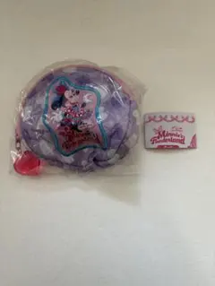 カプセルトイ　ミニーマウス パープルポーチ ミニーファンダーランド
