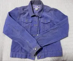 コーデュロイ紫色ジャケット