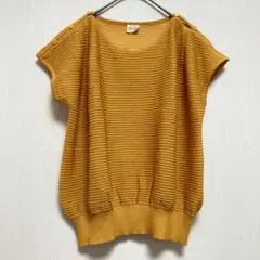 ⭐【エムシーシスター】MC SISTER 半袖サマーニットマスタード レディース