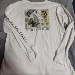 JOHNBULL 蝶刺繍 ホワイト長袖シャツ　Lサイズ