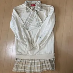 repipi armario チェック柄ドッキングワンピース