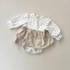 【美品】バースデイ　ドット柄ロンパース 80cm