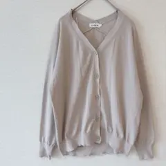 LEPSIM ライトグレー Vネックカーディガン F 羽織り 薄手